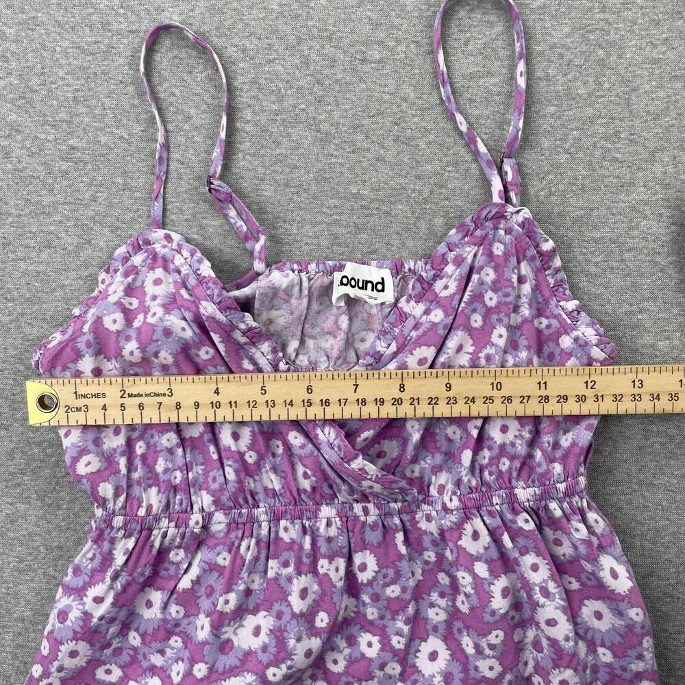 Lot of 2 Nordstrom Tank Tops XS Purple Floral Babydoll & Rib Knit Bodysuit - Picture 9 of 16